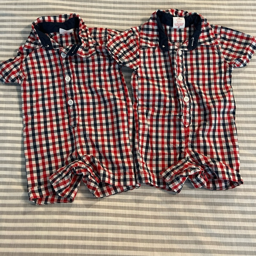 Twin Boy Set Patriotic Romper